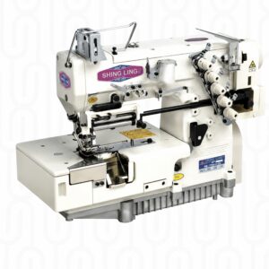 Shing Ling FG-799 Series Flat-Bed Interlock Machine with Right-Hand Fabric Trimmer
